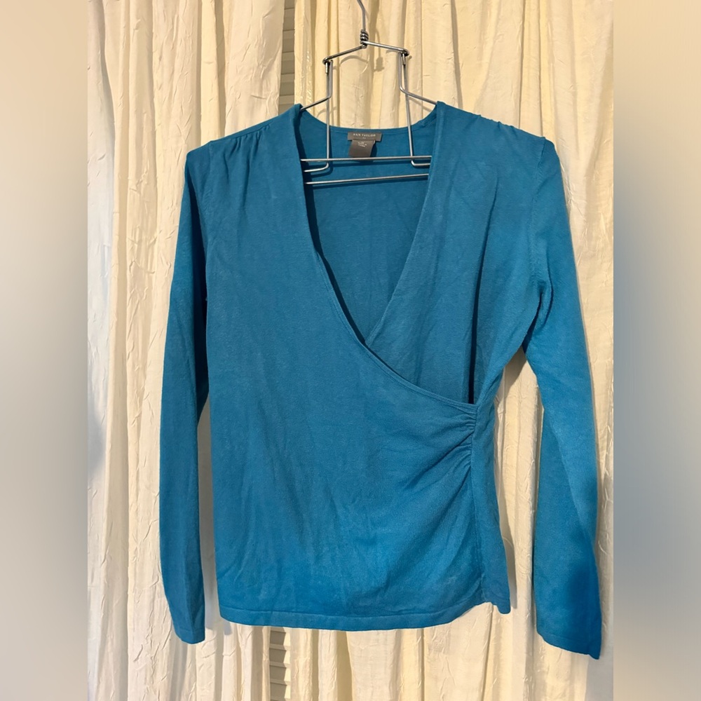 Ann Taylor faux wrap sweater